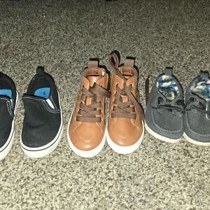 Trendy Kids Sneakers - Black, Brown, and Gray